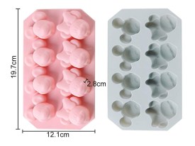 Molde silicona 4 Mickey y 4 Minnie 